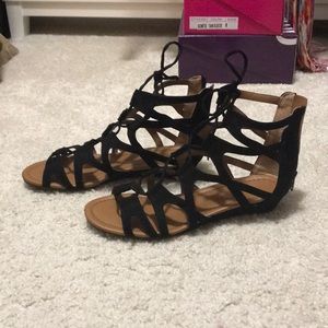 Black Gladiator Sandals